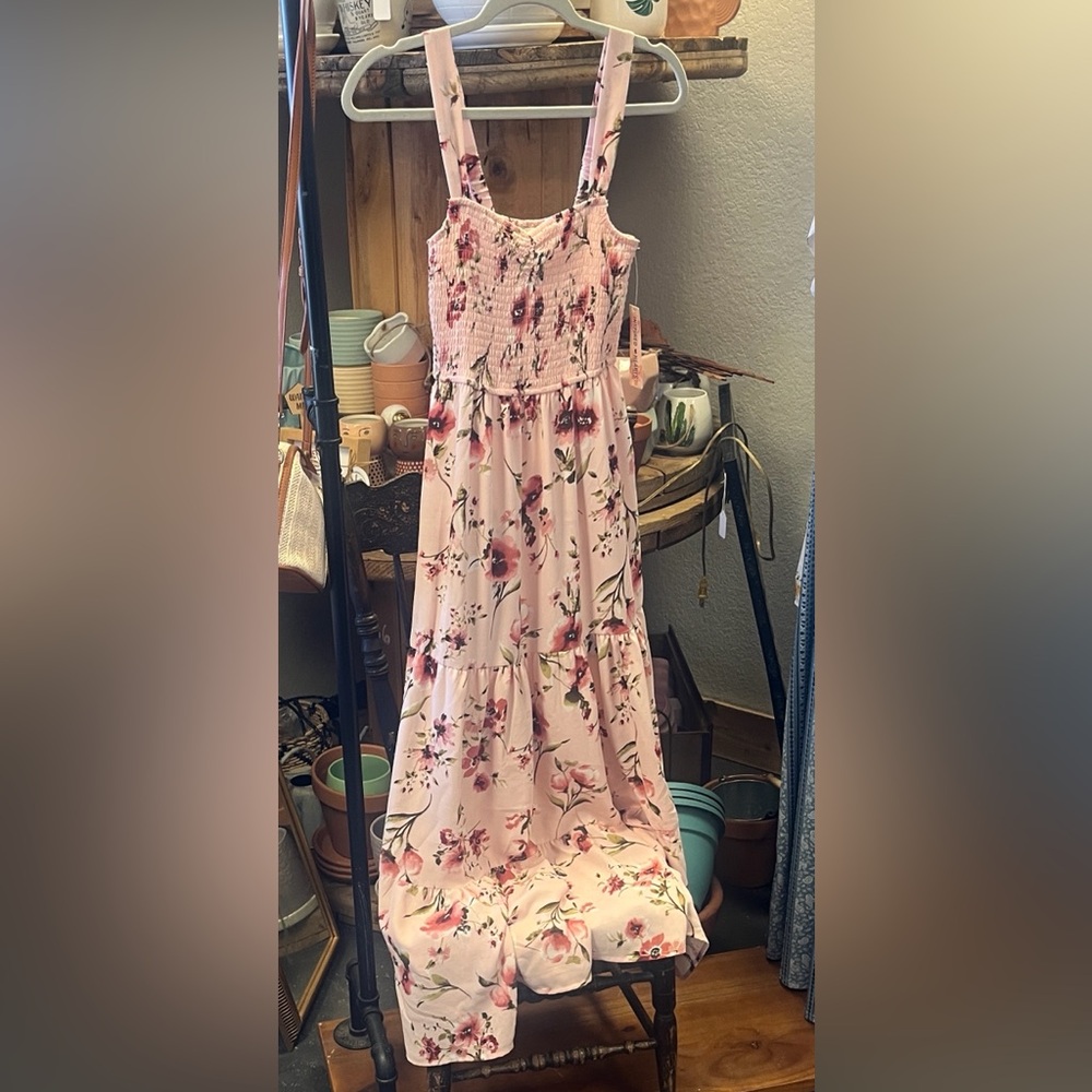 Floral Pink Maxi Dress